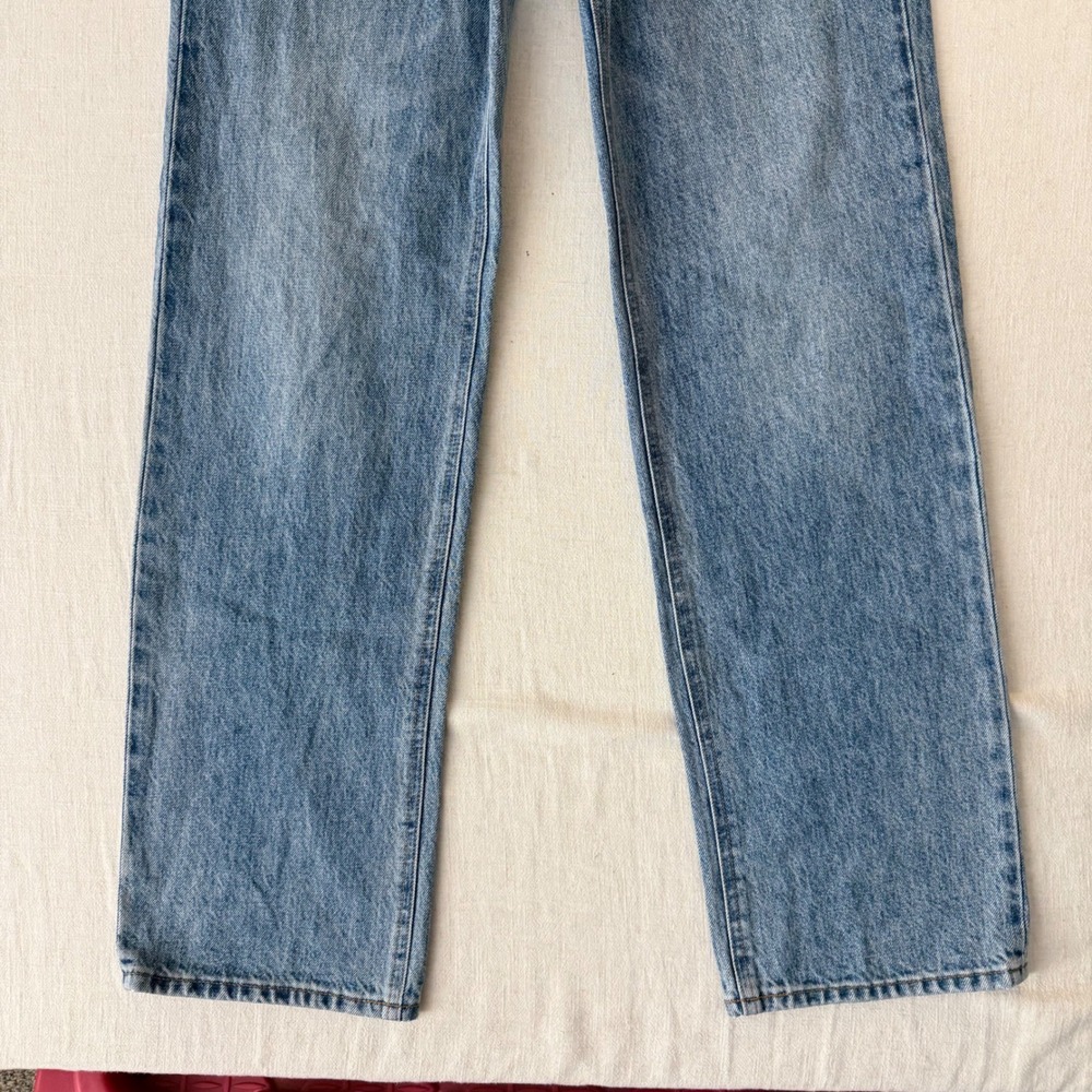 Denim Forum The 90s Classic Mid Straight Jeans Womens 27 Blue - Picture 12 of 13